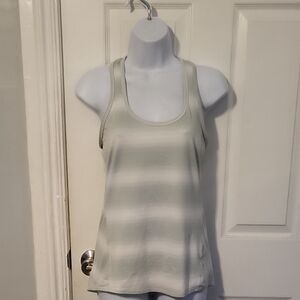 Athleta Women's Striped Tank Top - Gray and white